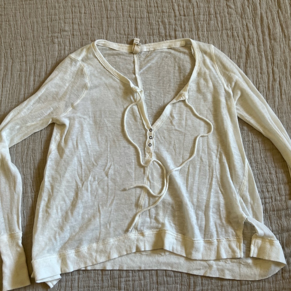 Free People Long sleeve henley top